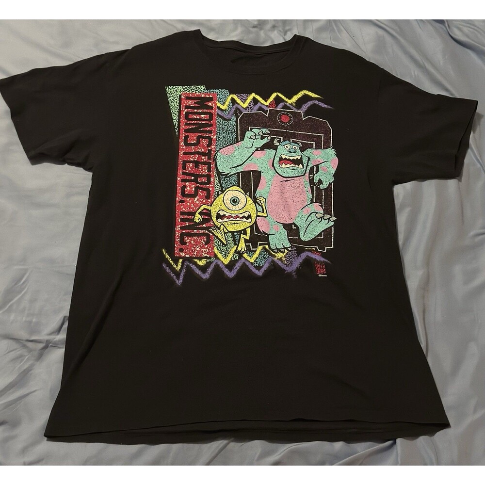 Vtg Y2K Disney Pixar Monsters Inc T-Shirt Black  Men’s Size Large